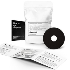 SIMPATCH Universal Adhesive Patch, 0.8-Inch Hole - Pack of 30 - Multiple Colors Available (Black)