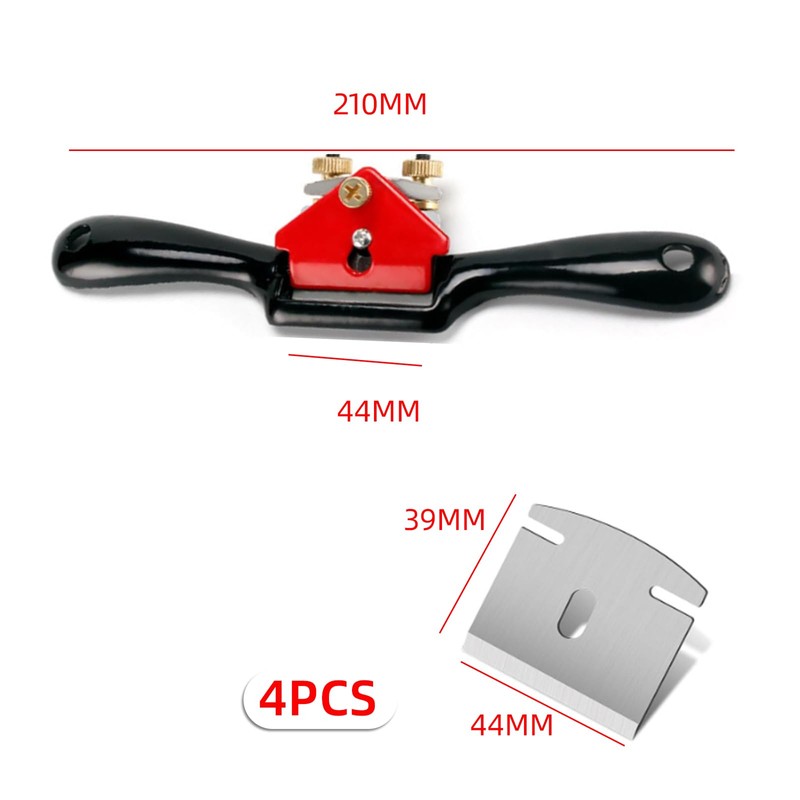 Bamyli 9" Woodwork Hand Planes,Adjustable Spokeshave Tool with 4 Replacement