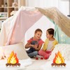6 Set Artificial Fire Fake Flame Paper 3D Campfire Centerpiece