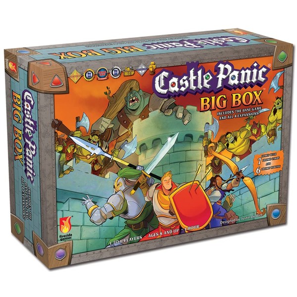 Castle Panic Big Box 2e | Family Board Game | Board Game for Adults and Family | Cooperative Board Game | Ages 8+ | for 1 to 6 Players | Average Playtime 45 Minutes | Made by Fireside Games, Blue