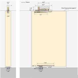 HOWHY Hidden Hinge Hardware for Heavy Duty Wood Doors & Bookcase & Secret Doors, Maximum Load 330lb, Side Mounting