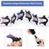 AHIER Nail Forms, 100PCS Acrylic Swallow Self Adhesive Gel Nail