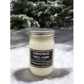 Leah's Lite WOOD WICK * 16 OZ * CHRISTMAS TREE FARM SCENTED *  Leah's Lite Candle