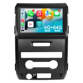 Android Car Radio for Ford F150 2009 2010 2011 2012 2013, Wireless Carplay Android Auto 4G+64G 9 inch Touch Screen Car Stereo with GPS Navigation Bluetooth WiFi AM/FM SWC Upgrade Replacement Head Unit