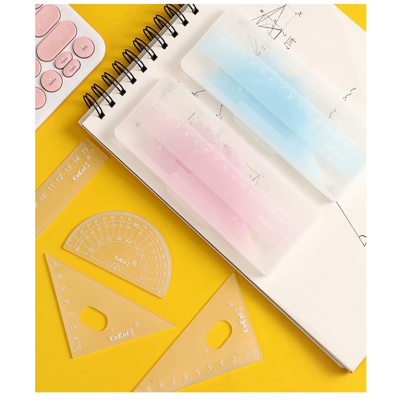 Triangular Ruler, Triangular Funnel Set, Mathematical Geometric Ruler Set for