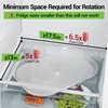 LAMU Lazy Susan Organizer Turntable 15.67''x11.7'' for Refrigerator Organizers and