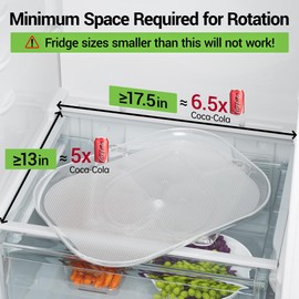 LAMU Lazy Susan Organizer Turntable 15.67''x11.7'' for Refrigerator Organizers and Storage, Fridge Organizer, Condiment Organizer for Kitchen, Table Top, Cabinet, Pantry, Countertop, 2 Pack