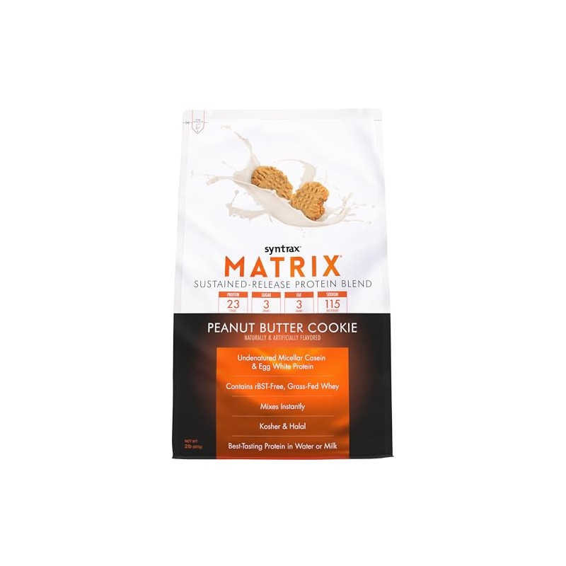 Syntrax Nutrition Matrix - Sustained-Release Protein Blend, Peanut Butter Cookie