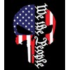 eDesign We The People Skull USA Flag Vinyl Sticker Decal
