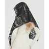 Leimandy Black Lace Shawl Rectangular Veils for Women Church Veils