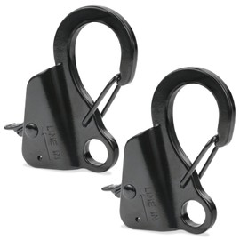 Leero 2 Pack Stainless Steel Anchor Hook, Load Capacity 8,000 lbs Boat Anchor Hook, Boat Anchor Hook Clip for 3/8“ - 5/8” Boat Anchor Rope with Quick Release for Small Boat Pontoons and Kayaks