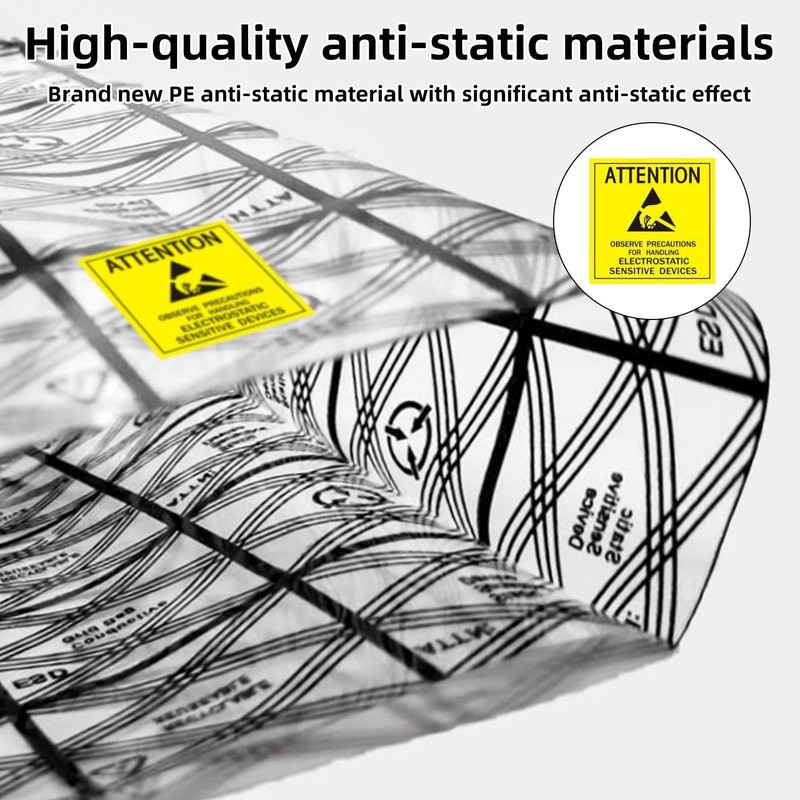 EOWVISN 20 Anti-Static Grid Bags And 20 Anti-Static Label Stickers,