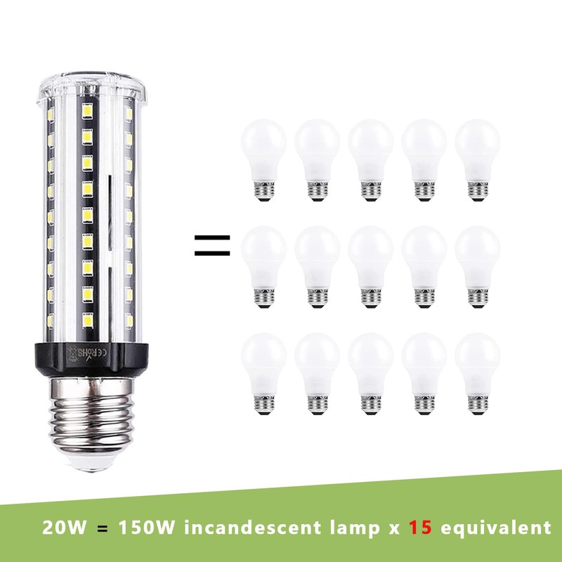 Wenscha LED Corn Light Bulb 150W Equivalent 2000 Lumen 6500K