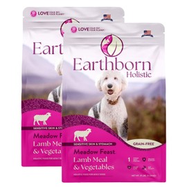Earthborn Holistic Meadow Feast Grain-Free Natural Dry Dog Food (2 Bags - 50 Pounds Total)