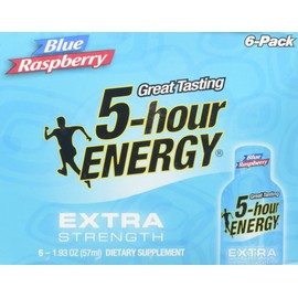 5 Hour Energy Extra Strength Blue Raspberry - Pack of 6