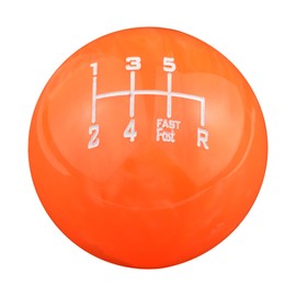Abfer 6 Speed Shifter Knob Lower Right R Round Gear Shift Knobs Orange Ball Manual Stick Shifting Handle Fit for Car Vehicles (Orange)