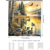Rustic Cabin Shower Curtain, Retro Country Farmhouse Duck Natural Forest