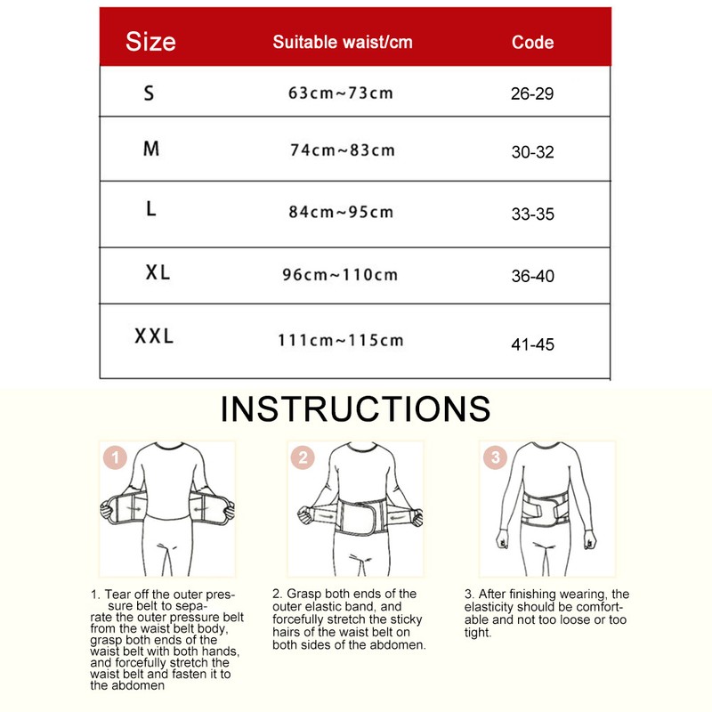 Magnetic Therapy Lumbar Support Belt Self Heating Lower Back Support