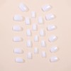 Press on Nails Short Square, White Artificial Acrylic Fake Nails,