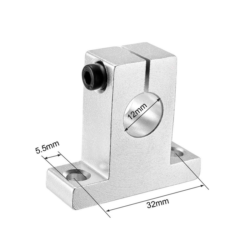 sourcing map 4PCS SK12 Aluminum Linear Motion Rail Clamping Rod