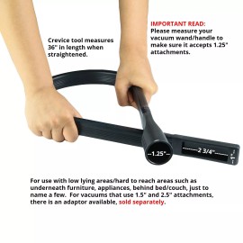 ALL PARTS ETC Flexible 36" Crevice Tool Attachment for Shop Vac Vacuum Cleaners 32-1832-67
