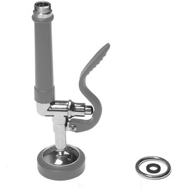 MSTJRY Commercial Sink Sprayer Pre Rinse Spray Valve with Handle Grip Assembly,1.42 GPM High Pressured Commercial Dish Sprayer for Replacement Kit of Commercial Faucet, Polished Chrome (Gray)