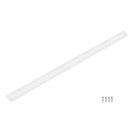 uxcell Aluminum Alloy Air Vents, 800 x 50mm / 31.5 x 2" Rectangle Louvered Ventilation Grille Cover with Mounting Screws for Door Cabinet Wardrobe, White