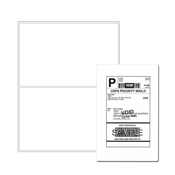 Coopaty Half Sheet Shipping Labels 8.5" x 5.5" Sticker Labels