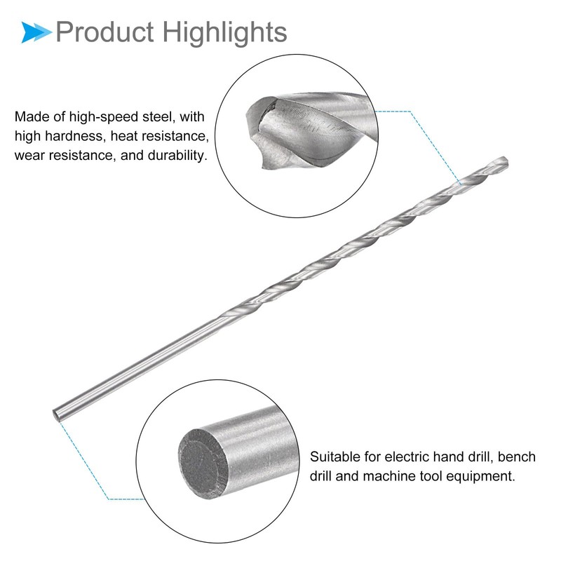 CoCud Extra Long Twist Drill Bit, 0.3 inch (8 mm)
