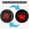 DaierTek 12V 30A Rocker Switch 4 Pin Red LED Lighted