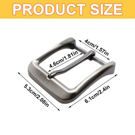 MIRKUZI Belt Buckles for Men 3 Pack Men's Belt Buckle Classic Belt Buckle Men Belt Buckle Single Claw Square Replacement Belt Buckle