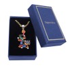 Superchic Red and Blue Enamel Chinese Dragon Necklace Embedded with