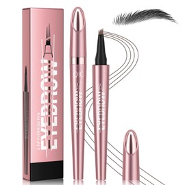 Eyebrow Pen - Microblading Eyebrow Pencil with 4 Micro-Fork Tip - New Magic Waterproof and Smudgeproof Brow Pen,Creates Natural Looking Defined Eyebrows