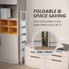 SOLADDER 5 Step Ladder, Folding Step Stool, White Foldable Iron