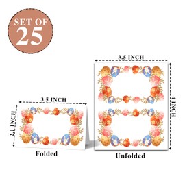 Easter Table Place Cards, Easter Eggs Seating Place Cards for Tables, Holiday Party Tent Cards, Food Tent Labels for Easter Party, Scored for Easy Folding, 25 Pack(A02)
