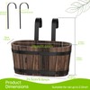 2Pack Wood Fence planters Window boxes planters Railing planter box