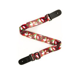 Fame Ukulele Strap Flower Summer Adjustable Nylon Guitar Strap 88-150cm Length 4cm Width Faux Leather Ends with Logo Includes Strap Pin Felt Pad Mounting Screw