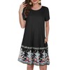 elescat Summer Dresses for Women Casual Loose Short Sleeve Sundress