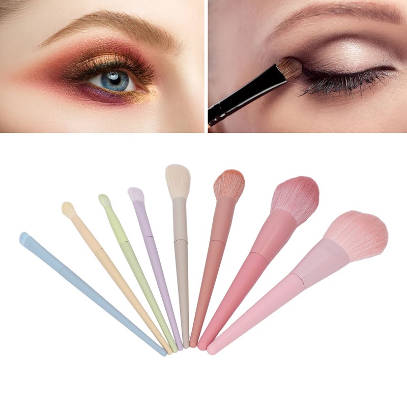 8pcs Makeup Brush Set Ergonomic Powder Eyeliner Eyeshadow Concealers Brushes