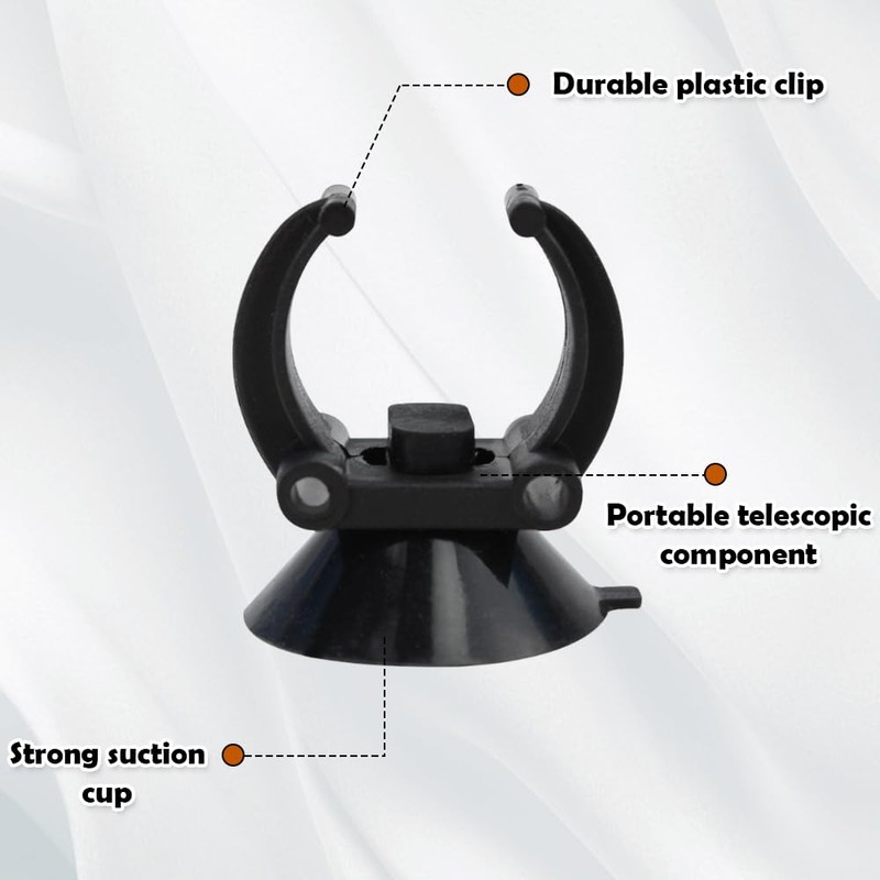 12-Pack Multi-Use Aquarium Suction Mounts , 2.5cm Secure Clips ,