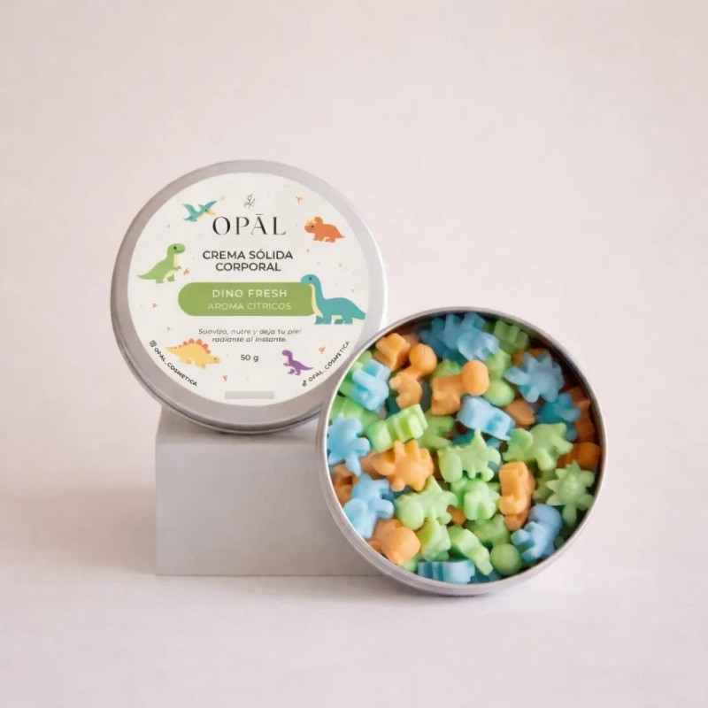 Crema Sólida Corporal Dino Fresh Cítricos Opal 50g