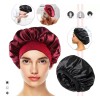 Dolores Gorro De Satén De Seda Para Dormir Sombrero,rojo,gorra Negra