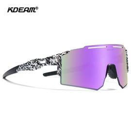 ZEMFAY Sports Polarized Sunglasses Men Women,One Piece Square Cycling Glasses UV400 Windproof Goggles for Driving Running Fishing Golf (C019)
