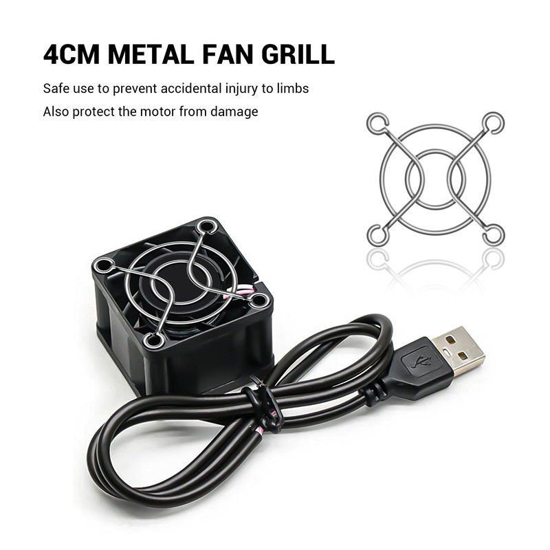 YIMATEECO 40mm Fan Grill Guard, 2 Pack CPU Case Fan