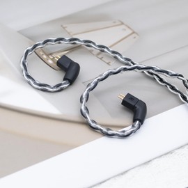 Yongse IEM Earphone Earbuds Cable, Type-C Plug Upgraded Headsets Replacement Cable with Mic, 2PIN/MMCX/TFZ DAC Chip 8-Strand Headphone Monitor Cable Cord - TFZpins Without mic