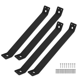 4 Pcs Inside Moun 45-Degree Angle Bracket,11.1" x 1.5" Heavy Duty Corner Brace Support,45 Degree Support Knee Braces,Post to Beam Connectors,Thickness 3mm