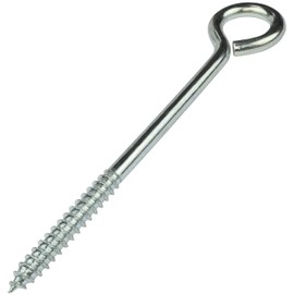 AERZETIX - C57962 - Set of 5 Eye Screws for Screwing Diameter 10 x 150 mm - Self-Tapping Eye Screw Closed - Made of Steel - Colour Silver