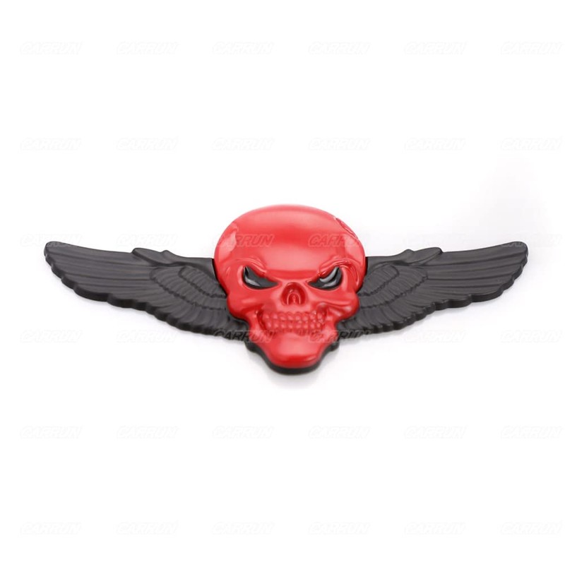 2X 3D Skeleton Skull Emblem Metal Badge Car Badge Sticker