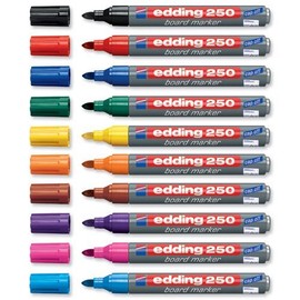 Whiteboard Marker e-250 Round Sp.1.5-3 mm Assorted Pack of 10