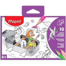 NoBrand Coloring Activities Postcards to Color, 10 Cards (831211)